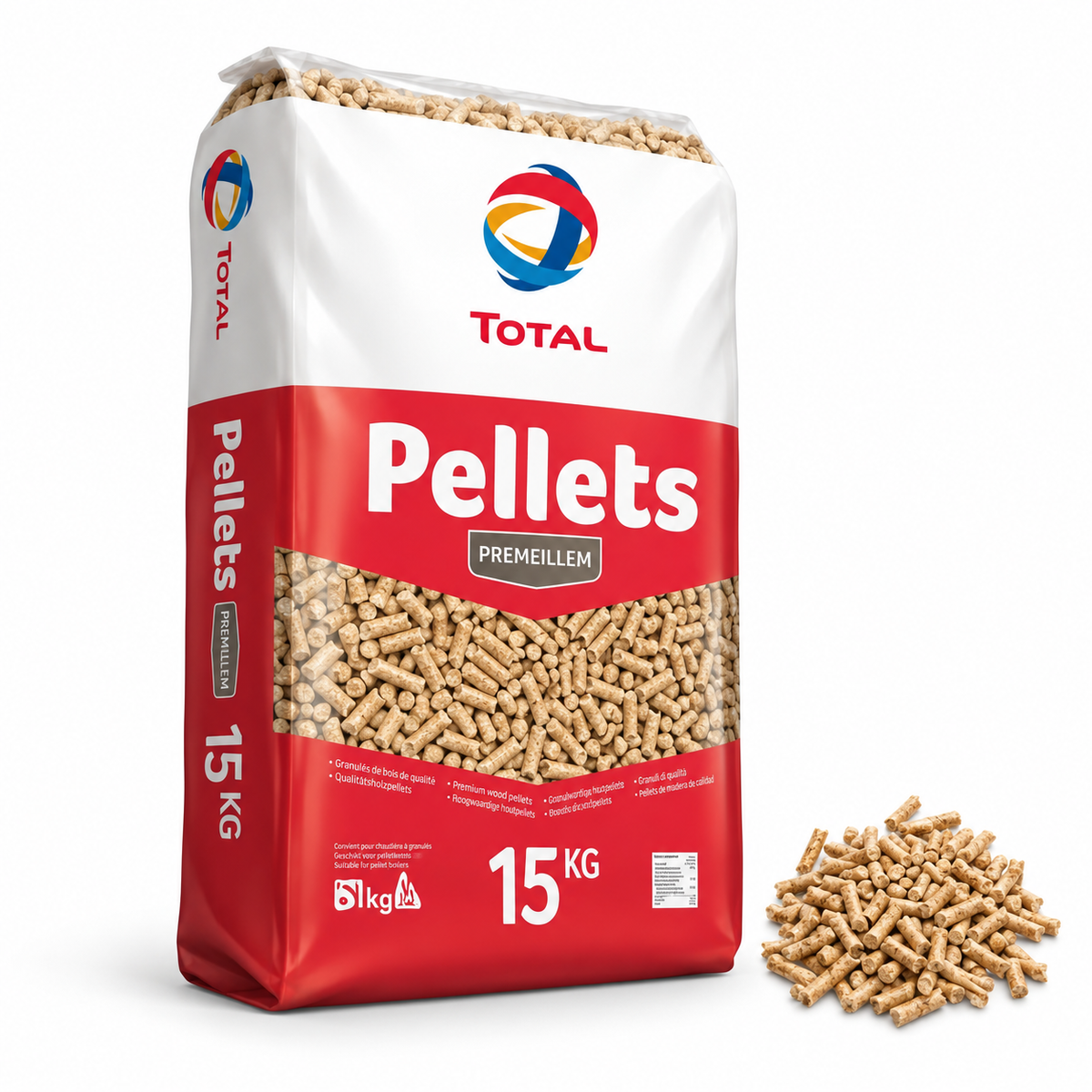 Palette de granulés Total Premium, 66 sacs de 15 kg